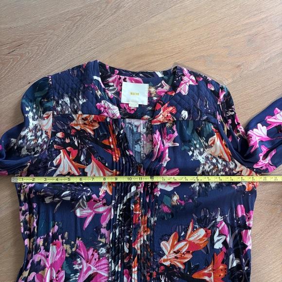 Anthropologie | Maeve | Drop Waist Floral Dress | 3/4 Length Sleeves | Boho - Picture 5 of 7